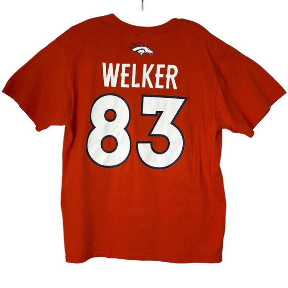 NFL Team Apparel Denver Broncos Tshirt Mens Large Orange Welker - Picture 2 of 5